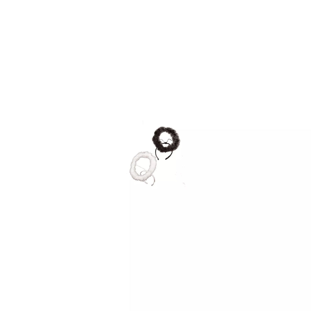 White Faux Marabou Halo