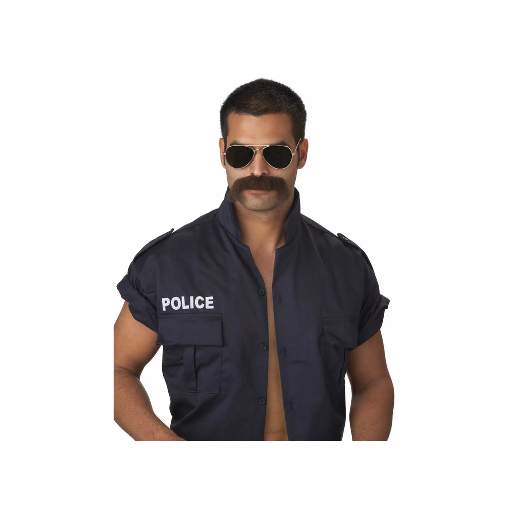 Brown Cop Mustache