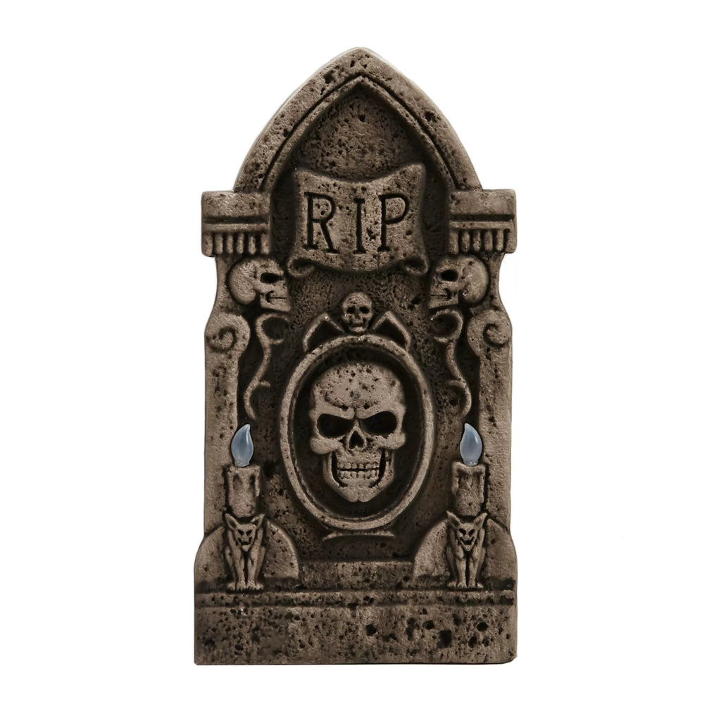 Light-Up Skull Tombstone