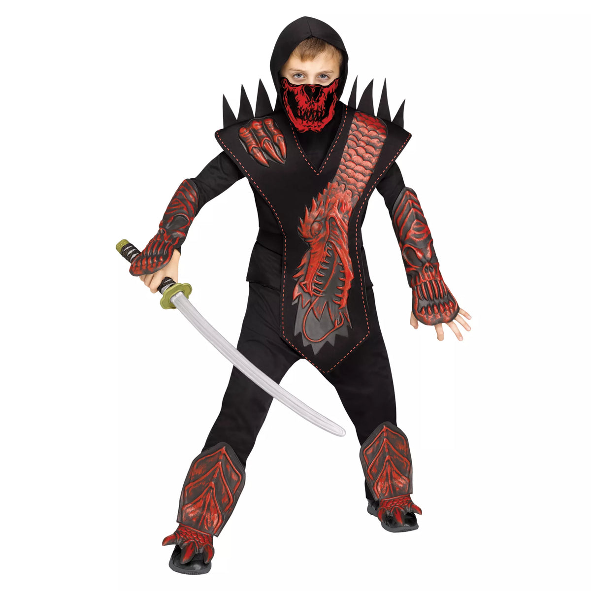 Kids Skull Dragon Ninja Costume