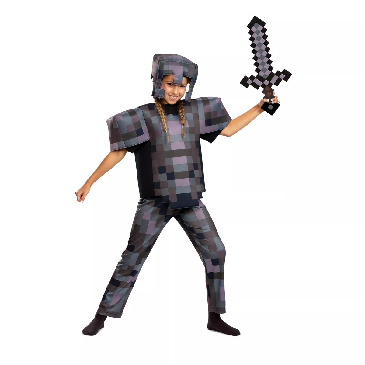 Kids Netherite Armor Costume Deluxe - Minecraft
