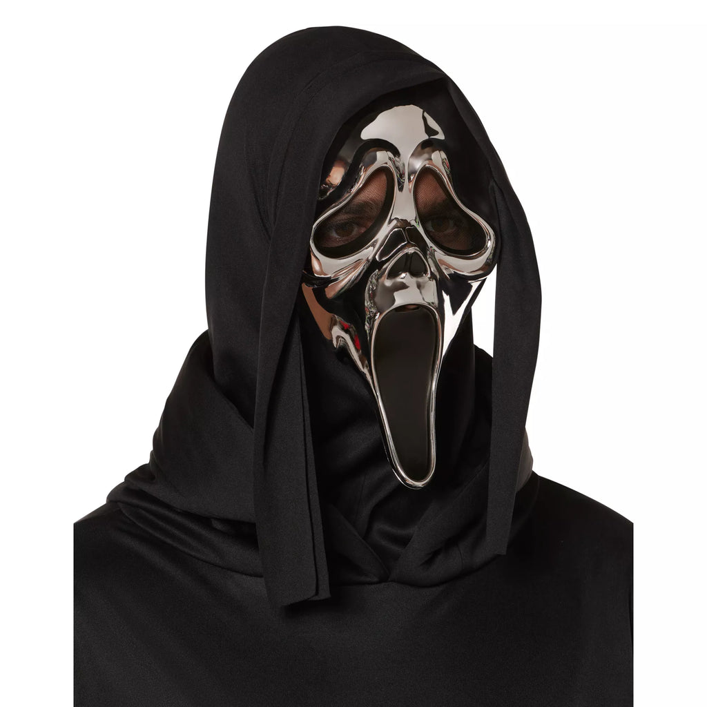 Chrome Ghost Face Full Mask