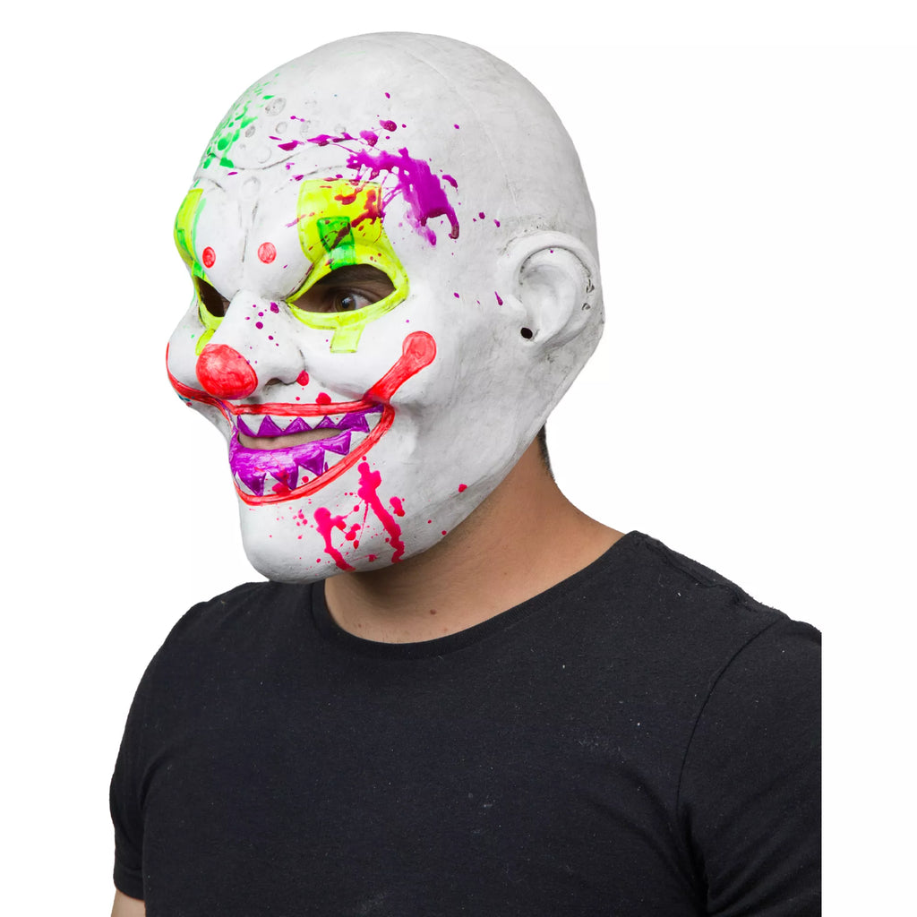 Black Light Neon Clown Full Mask