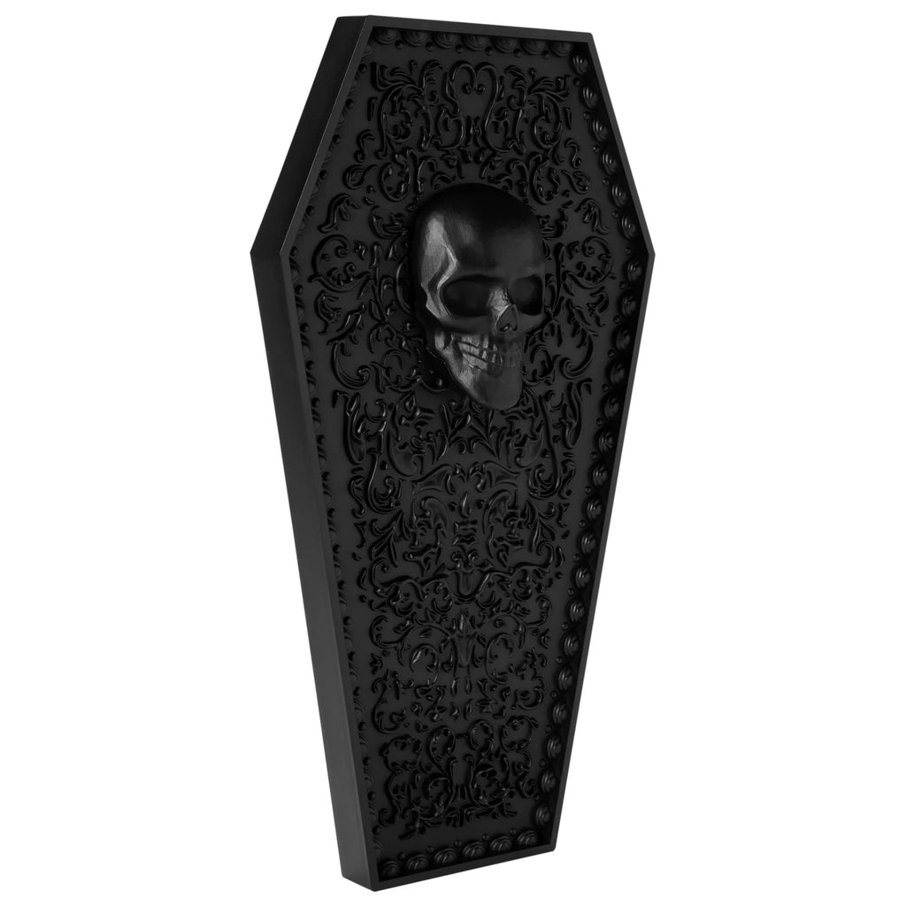 Gothic Noir Skull Coffin Sign