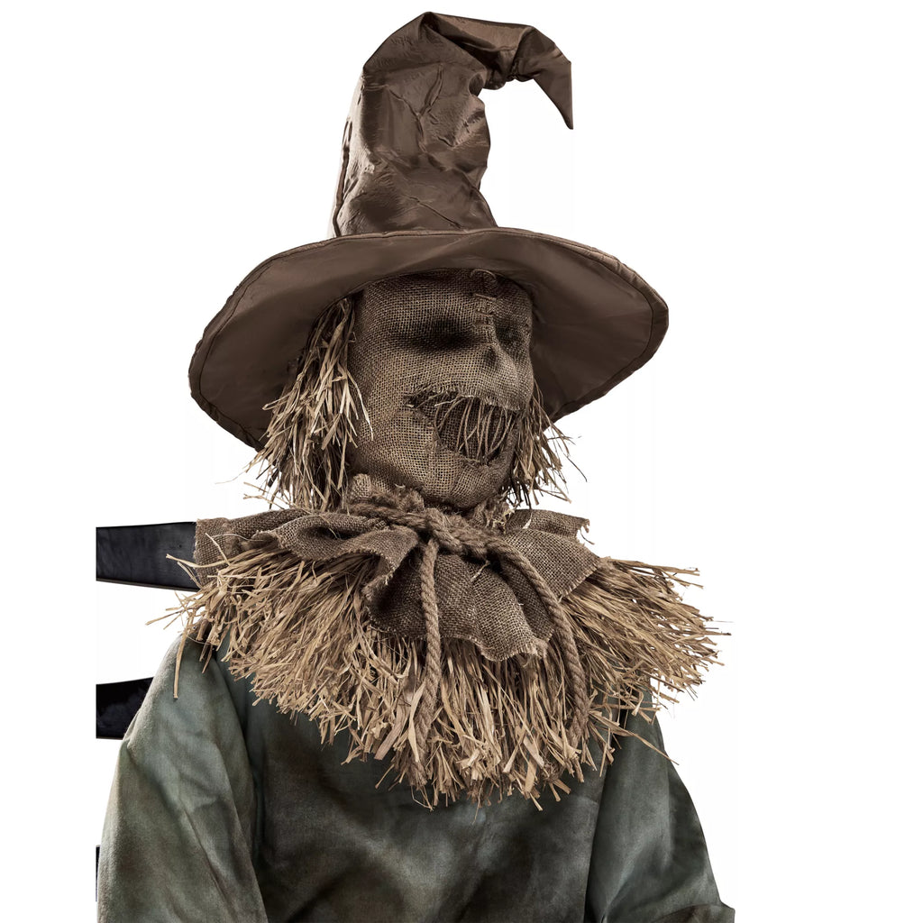 4 Ft 6 In Scary Sitting Scarecrow Animatronic