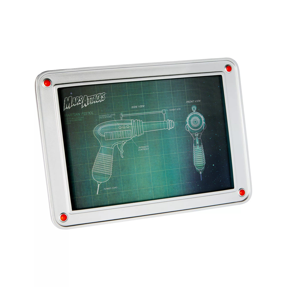 Martian Pistol Blueprint Sign - Mars Attacks