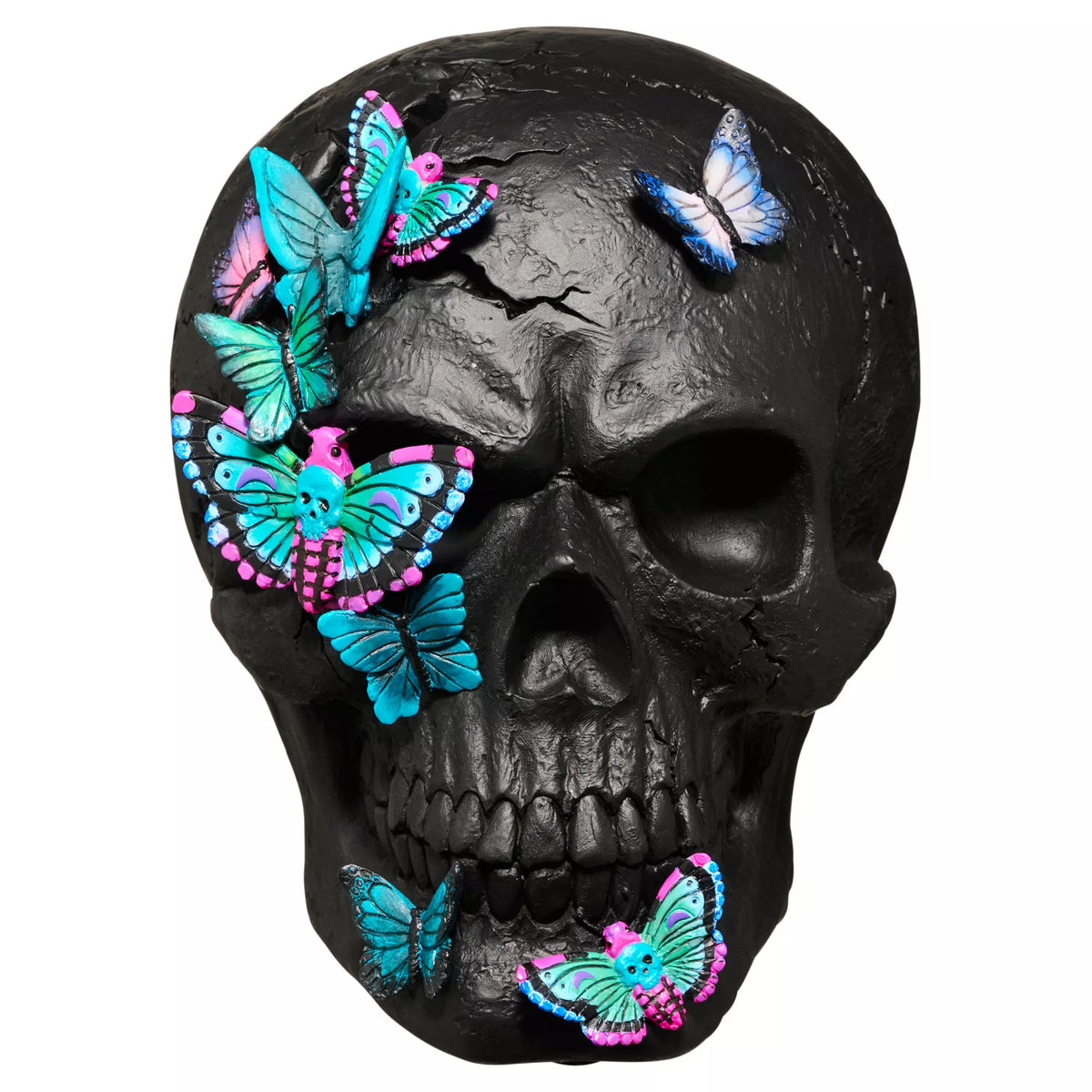 Mystical Arts Black Butterfly Skull