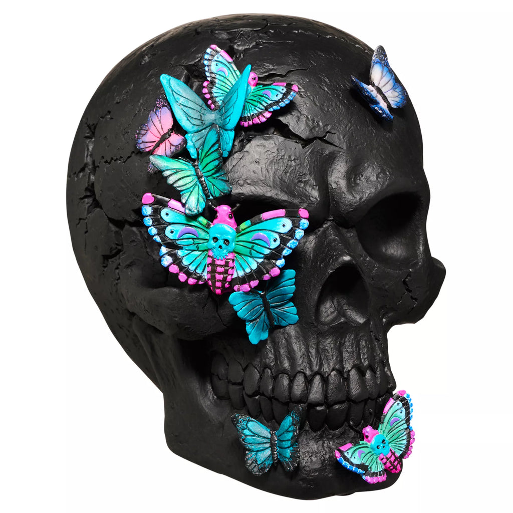 Mystical Arts Black Butterfly Skull