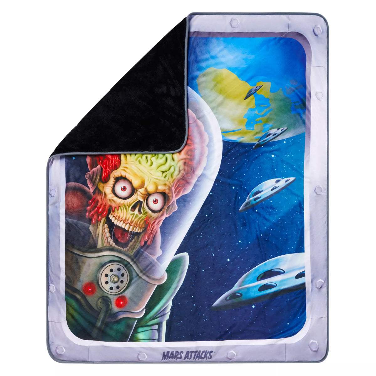 Mars Attacks Window Fleece Blanket
