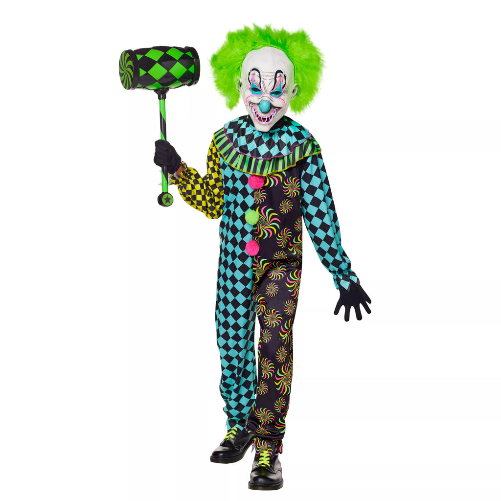 Kids Neon Clown Costume