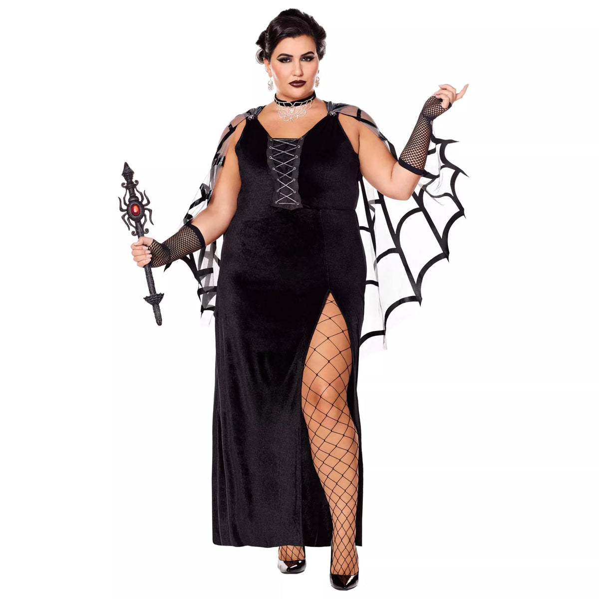 Adult Web of Lies Widow Dress Costume