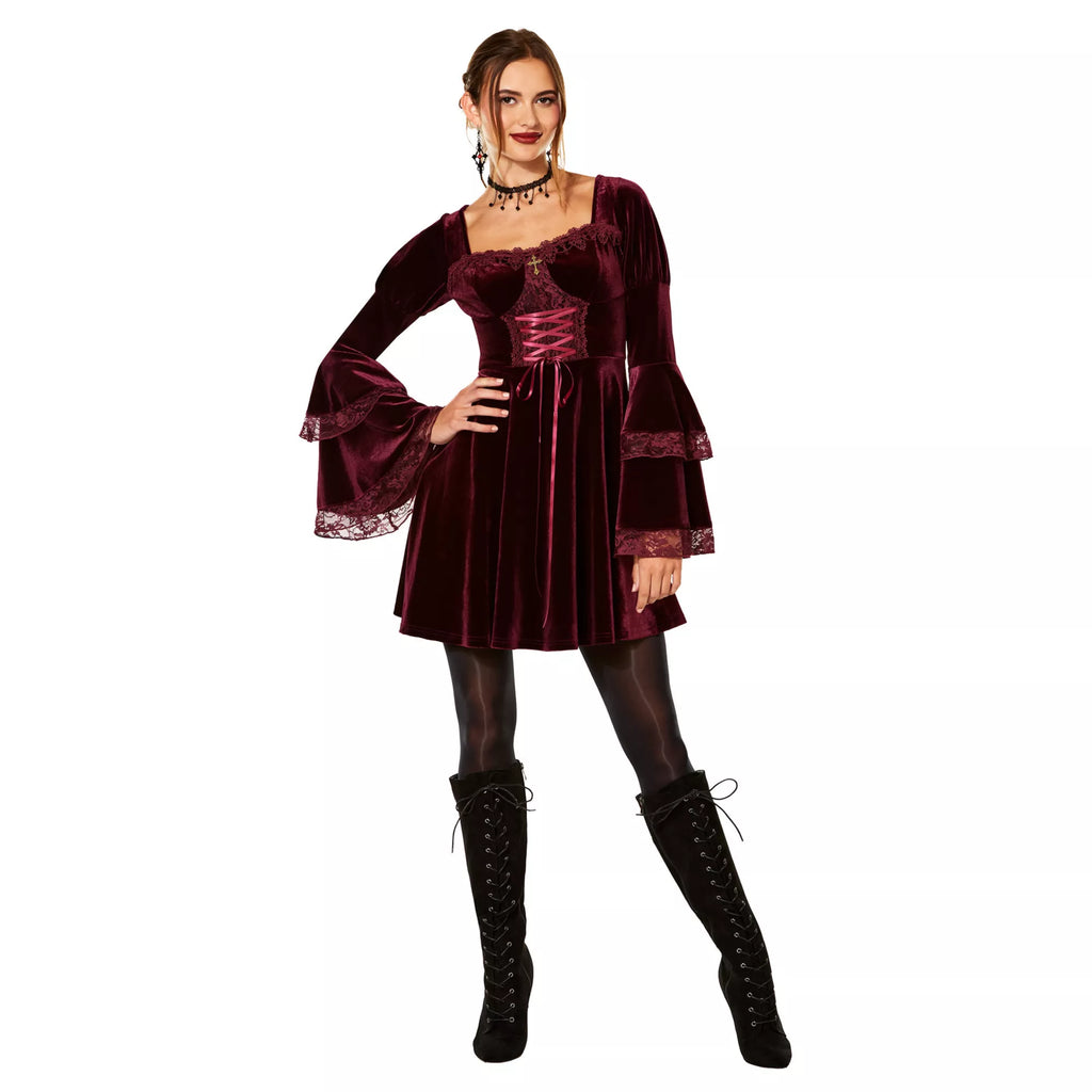 Adult Burgundy Vampire Dress
