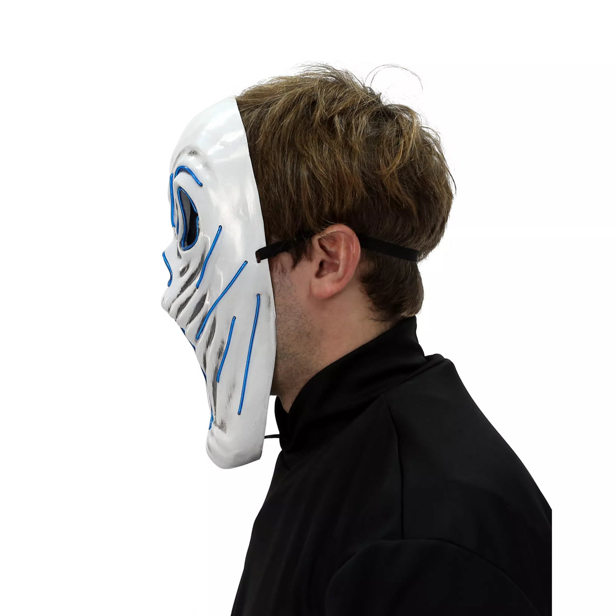 Light-Up EL Wire Phantom Half Mask