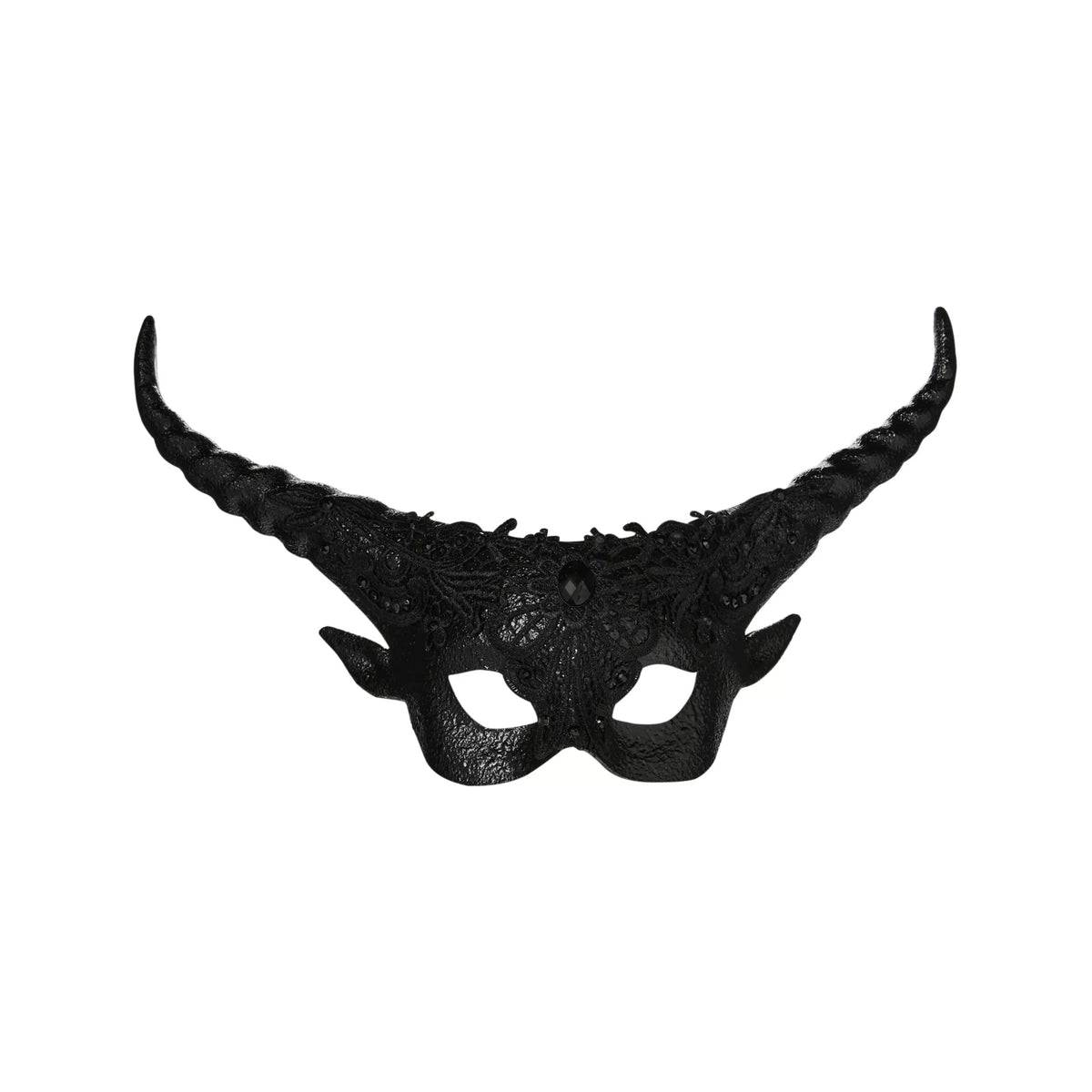 Black Horned Masquerade Eye Mask