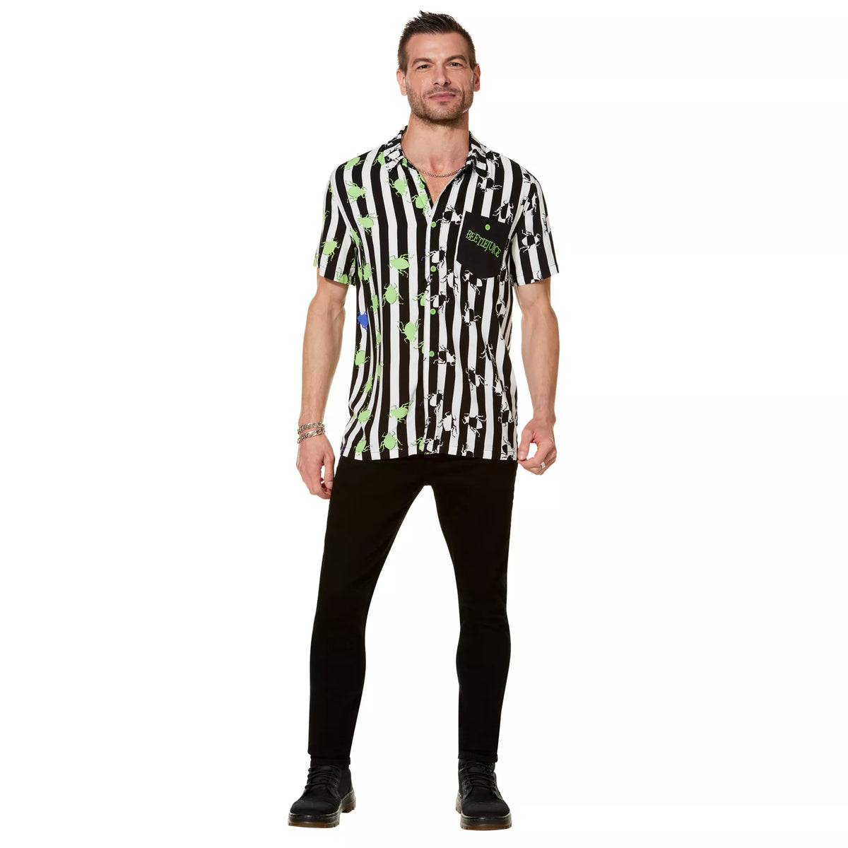 Beetlejuice Spider Button Down Shirt
