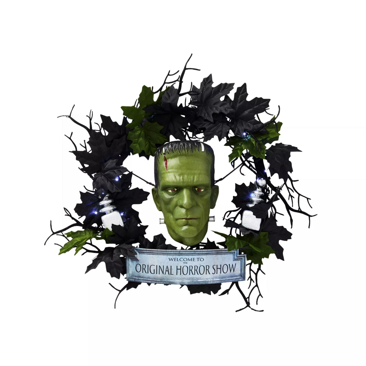 Frankenstein Light-Up Wreath - Universal Monsters