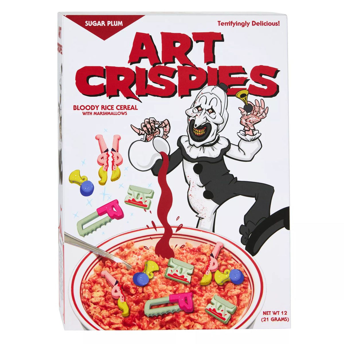 Terrifier Art Crispies Cereal Box Sign