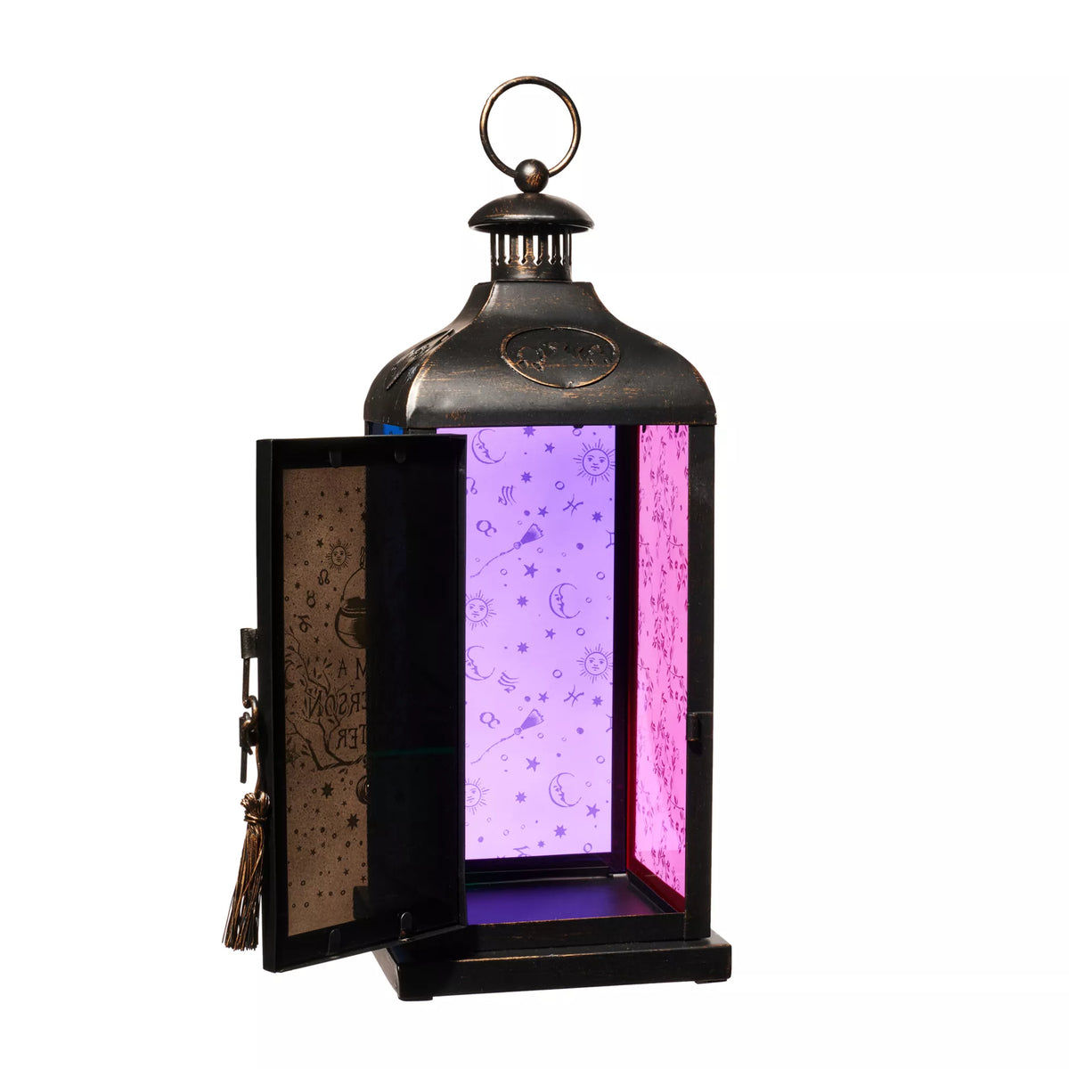 Hocus Pocus Multi-Colored Glass Lantern