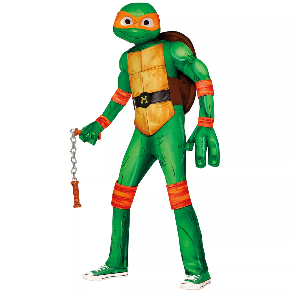 Kids Michaelangelo Costume Deluxe - TMNT Mutant Mayhem