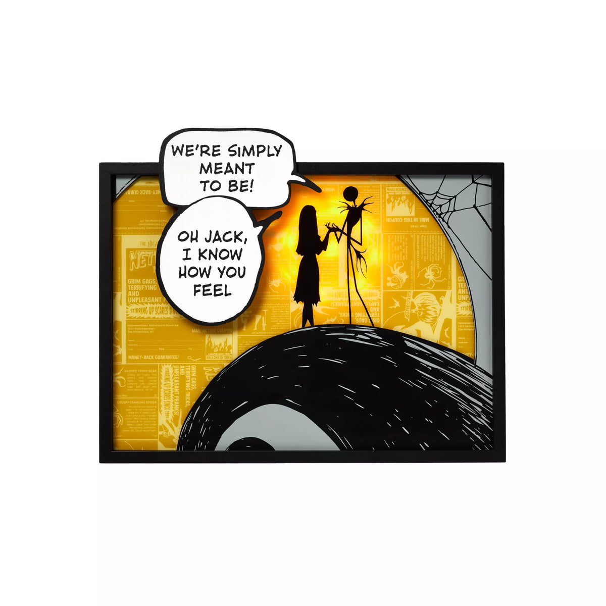 Light-Up Jack Skellington and Sally The Nightmare Before Christmas Sign