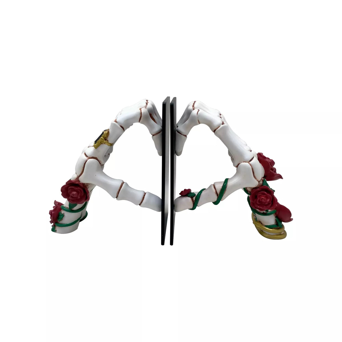 Enchanted Skeleton Heart Bookends