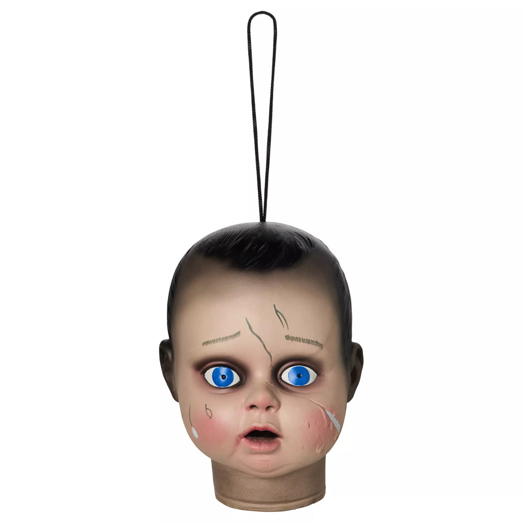 Hanging Baby Doll Head Static Prop