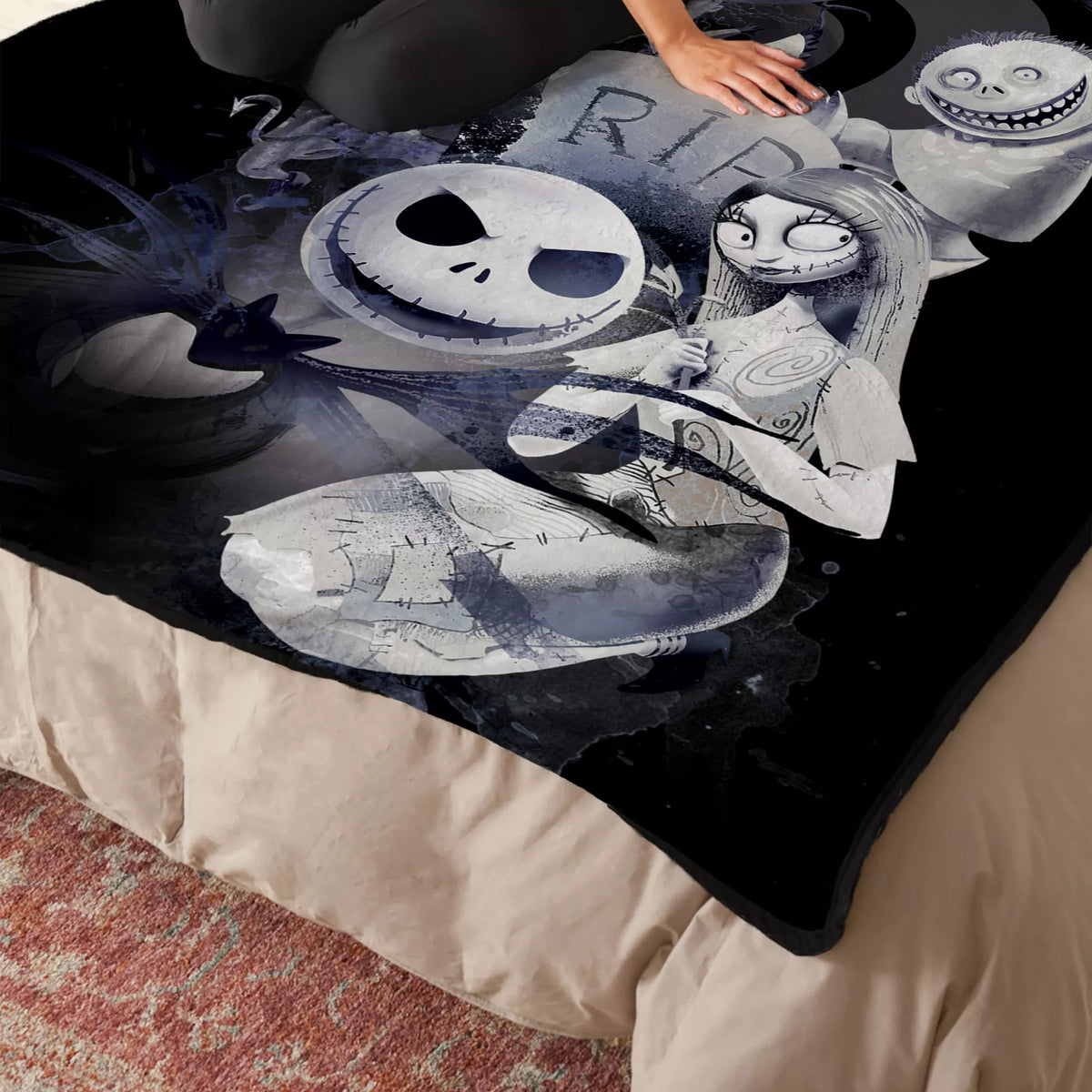 The Nightmare Before Christmas Graveyard Fleece Blanket