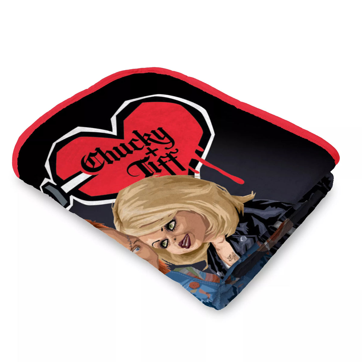 Chucky and Tiffany Love & Death Reversible Fleece Blanket - Bride of Chucky