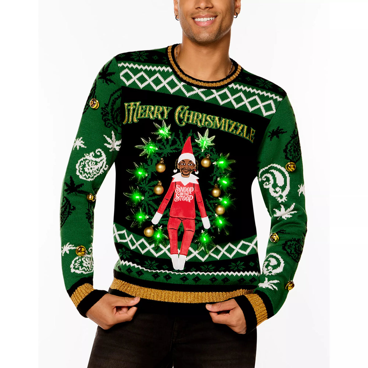 Light-Up Snoop on the Stoop Merry Chrismizzle Christmas Sweater