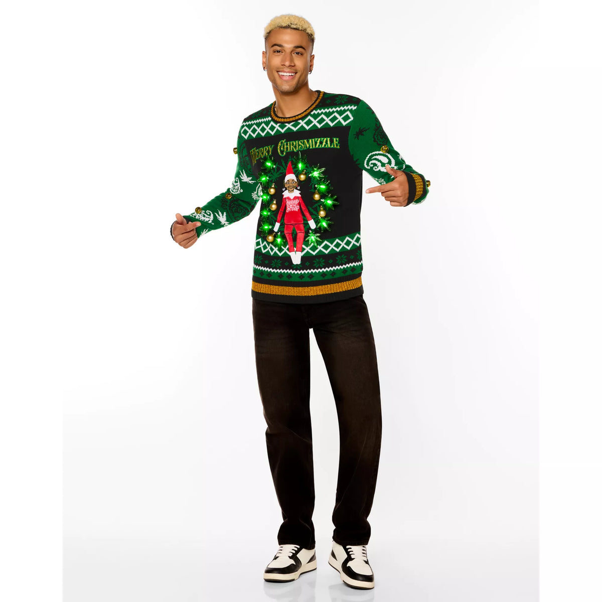 Light-Up Snoop on the Stoop Merry Chrismizzle Christmas Sweater