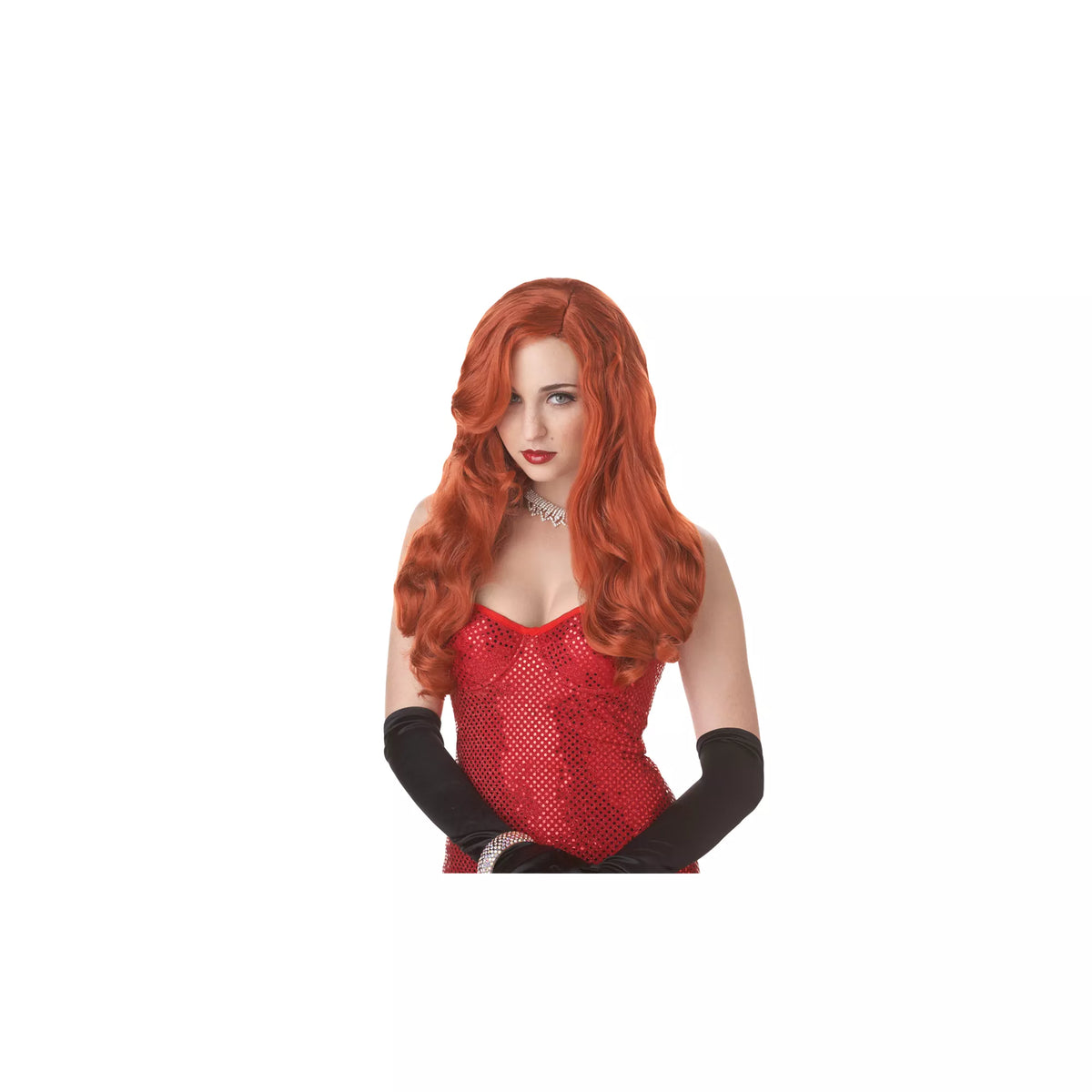 Red Silver Screen Sensation Wig