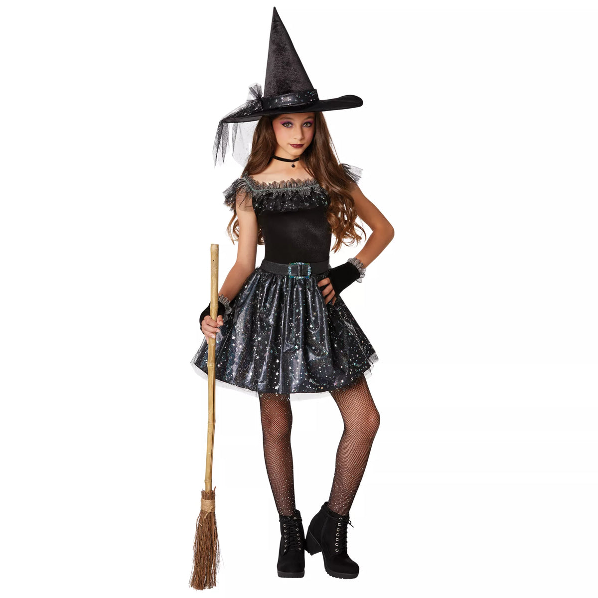 Kids Glitter Witch Costume