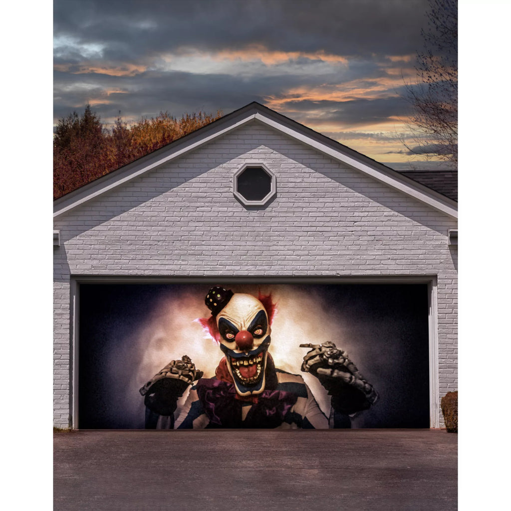 Creepy Carney Garage Double Door Cover