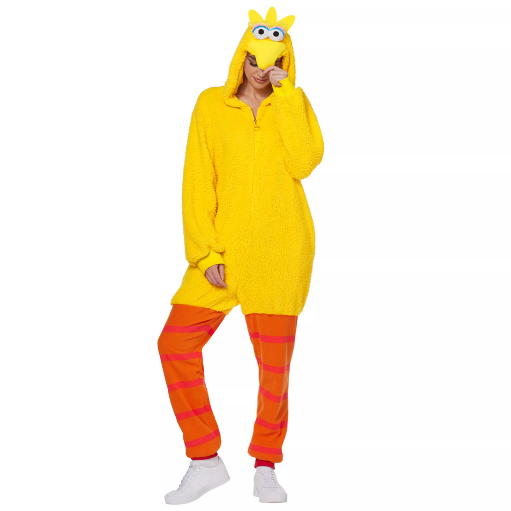 Adult Big Bird Plus Size Jumpsuit Costume - Sesame Street
