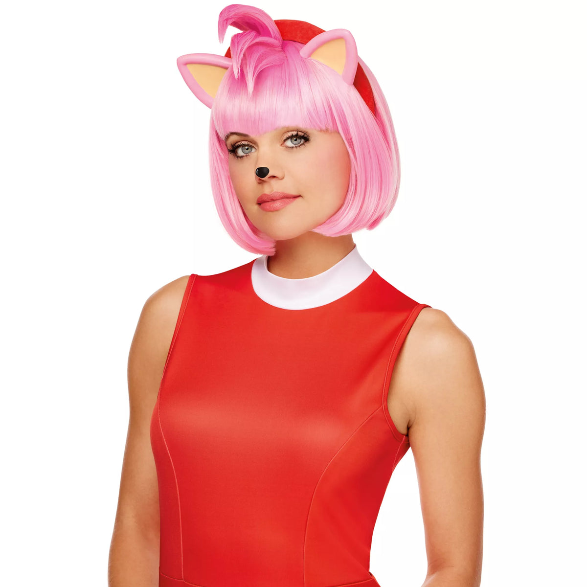 Amy Rose Wig with Ears - Sonic the Hedgehog