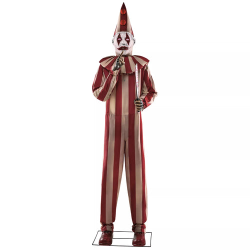 6 Ft 9 In Silent and Deadly Clown Animatronic