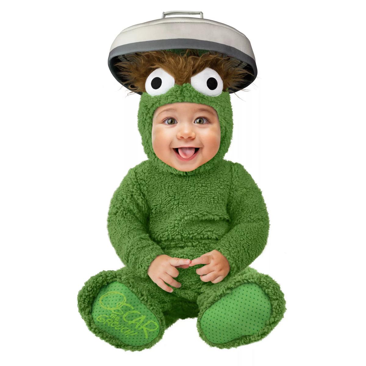 Baby Oscar the Grouch Jumpsuit Costume - Sesame Street
