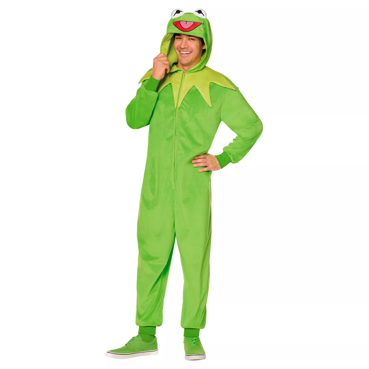 Adult Kermit the Frog Jumpsuit Costume - The Muppets